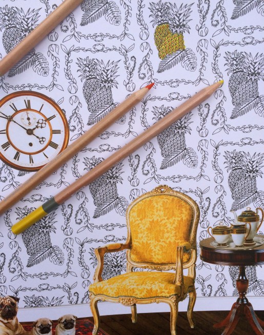 Wallpaper colouring book