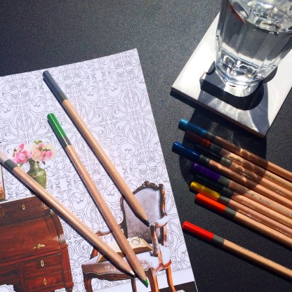 Wallpaper colouring book